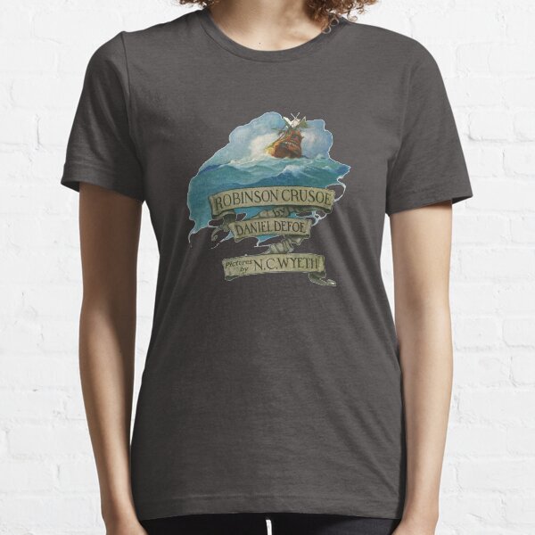 Robinson Crusoe Daniel Defoe Illustration Essential T-Shirt