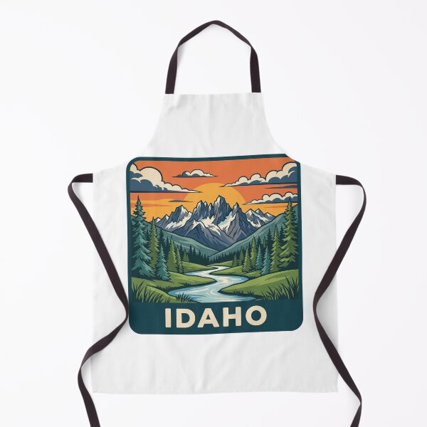 Item preview, Retro Idaho Rocky Mountains River Valley Travel Art designed and sold by Paper Drip.