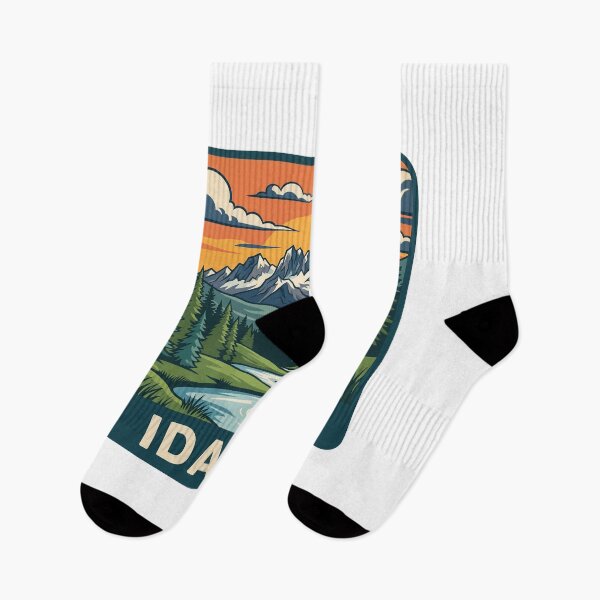 Item preview, Retro Idaho Rocky Mountains River Valley Travel Art designed and sold by Paper Drip.