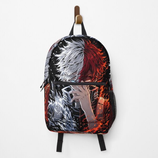 Item preview, Dual Element Ice Fire Warrior – Half Ice Half Flame Anime-Inspired Artwork designed and sold by Dyan4.