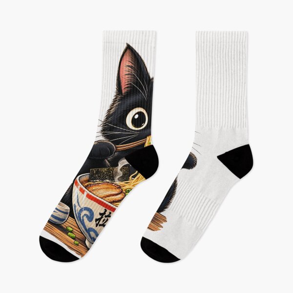 Item preview, Kawaii Ramen Cat Retro Japanese designed and sold by justsomeweird.