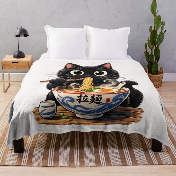 Item preview, Kawaii Ramen Cat Retro Japanese designed and sold by justsomeweird.