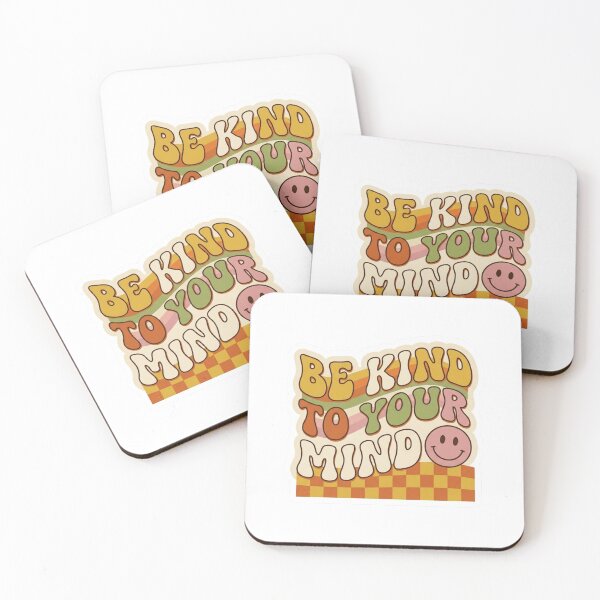 Item preview, Be Kind To Your Mind Retro 70s Mental Health Sticker, Groovy Positivity Decal designed and sold by KreatoLab.
