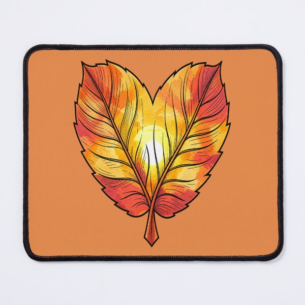 Item preview, Autumn Heart Leaf with Glowing Sun designed and sold by Hari Arts.