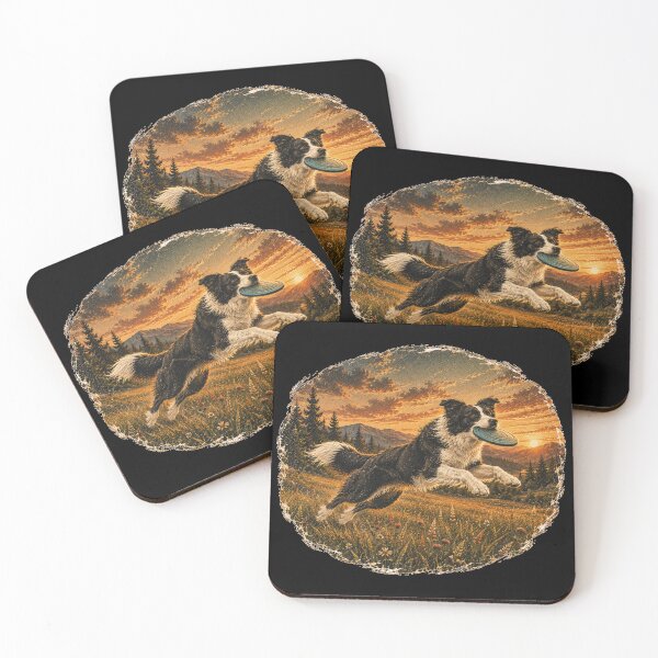 Item preview, Vintage Border Collie Wild Run designed and sold by ARDELVEX STUDIO.