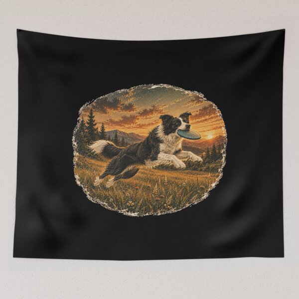 Item preview, Vintage Border Collie Wild Run designed and sold by Bartas2026.