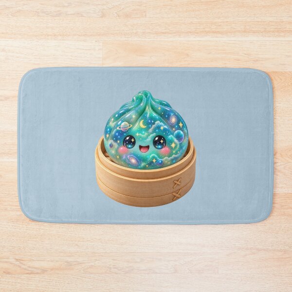 Item preview, Cute Turquoise Galaxy Dumpling Bao Bun in Bamboo Steamer | Kawaii Cosmic Asian Food  designed and sold by Moons Studio.