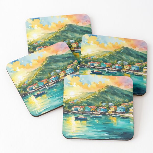 Item preview, Golden Evening in the Bay designed and sold by Undersea Ai Art.