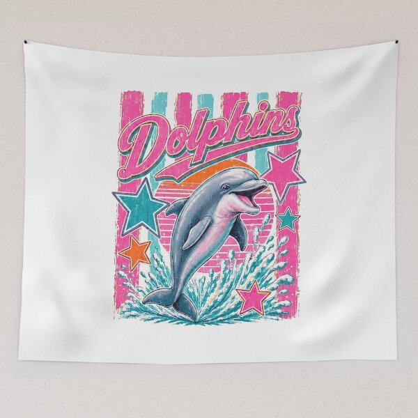 Item preview, Retro Dolphin Splash Ocean Pop Art Design designed and sold by JuliaGall25934.
