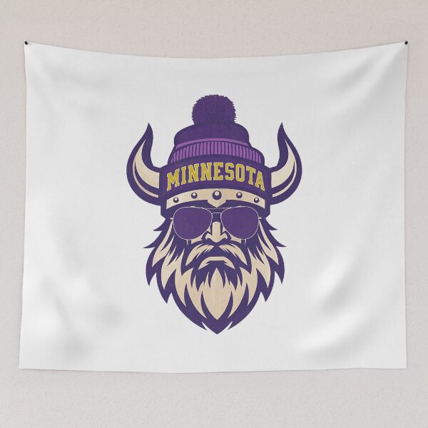 Item preview, Vintage Minnesota Viking Warrior Head Purple Design designed and sold by Elizabeth46407.