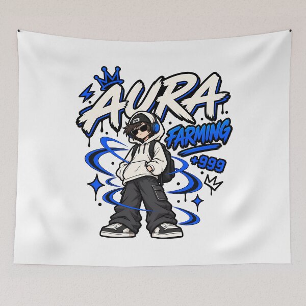 Item preview, Aura Farming Anime Boy +999 | Gamer Streetwear Aesthetic designed and sold by Sed94.