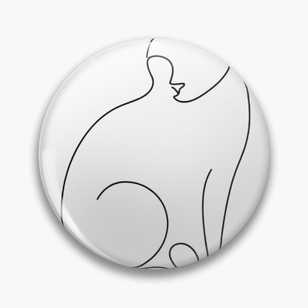 Item preview, Minimalist Cat Line Art Illustration designed and sold by DripmintCo.