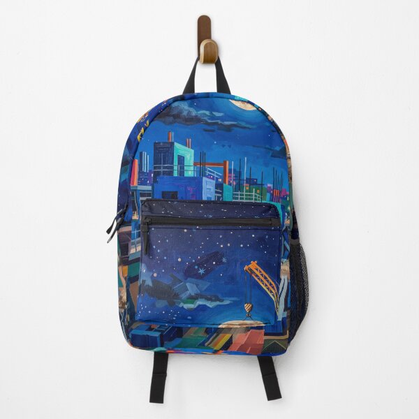 Item preview, Construction Crane Holding A Full Moon Pop Art designed and sold by Home Decor Art.