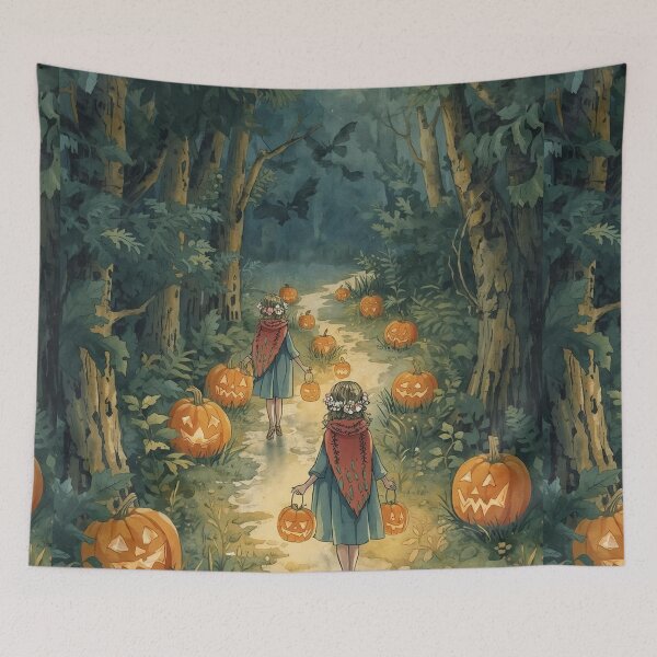 Item preview, Lantern Walk – Whimsical Halloween Forest designed and sold by Deezyned.