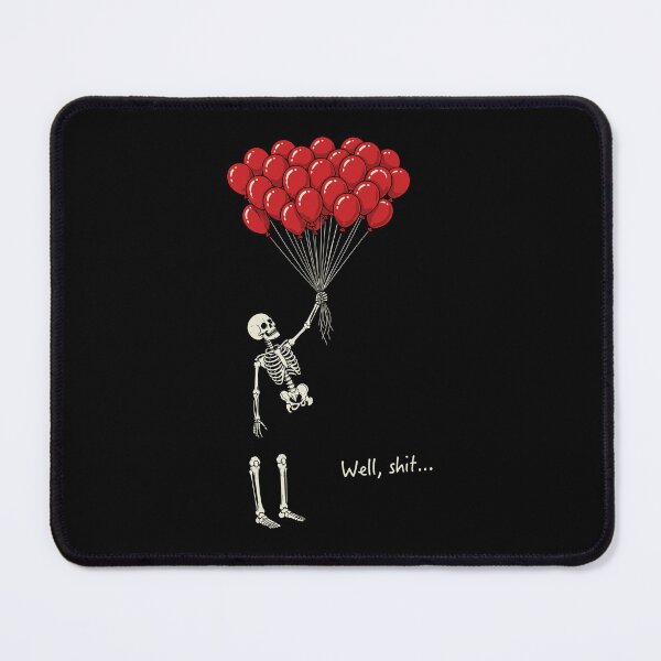 Item preview, Well Shit Skeleton Balloon Humor designed and sold by phoebelevine.