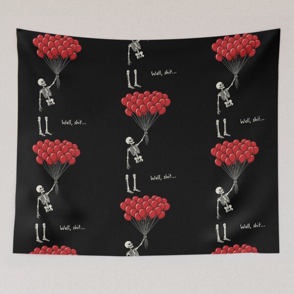 Item preview, Well Shit Skeleton Balloon Humor designed and sold by phoebelevine.