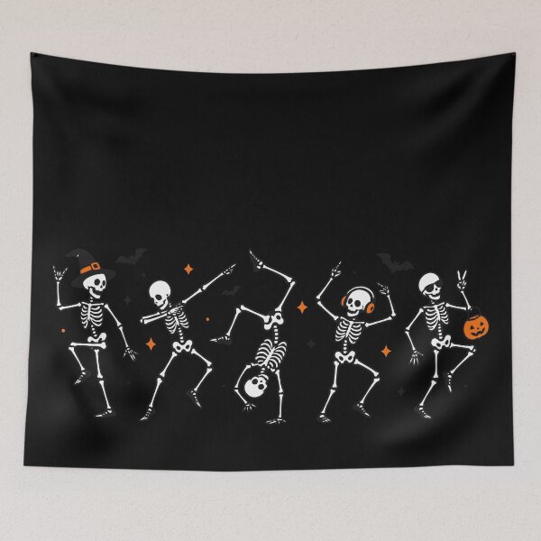 Artikelvorschau, Dancing Skeletons Spooky Halloween Party T-shirt Sticker entworfen und verkauft von Sunday.Supply.