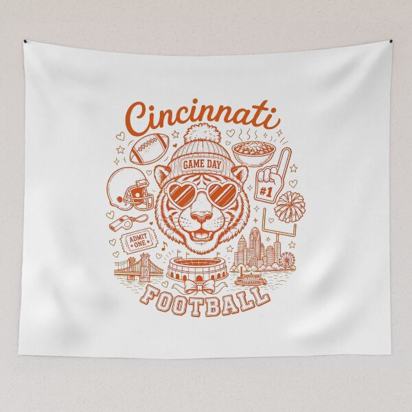 Item preview, Cincinnati Football Tiger Game Day Vintage Design designed and sold by LucasHays39146.