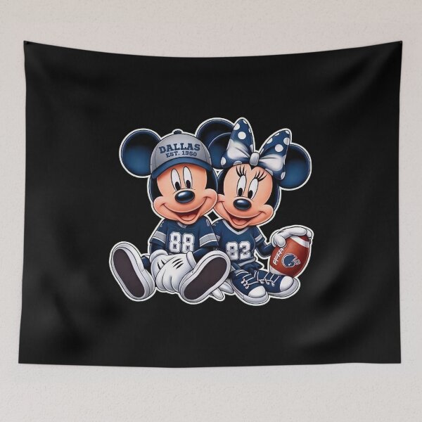 Item preview, Mickey and Minnie Dallas Football Fan Graphic – Navy Blue Game Day Design designed and sold by JenniferC26387.