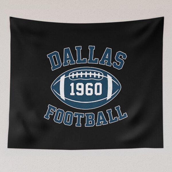 Aperçu de l'œuvre Logo de l'équipe de football de Dallas de 1960 – Design rétro bleu marine et blanc créée et vendue par StevenKin25260.