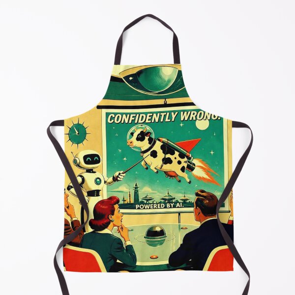 Item preview, Confidently Wrong Powered by AI Funny Cow Design designed and sold by CharismaticMindArt.