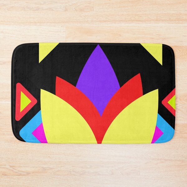 Item preview, Abstract Geometric Neon Floral Crest designed and sold by The Nomadic Designs.