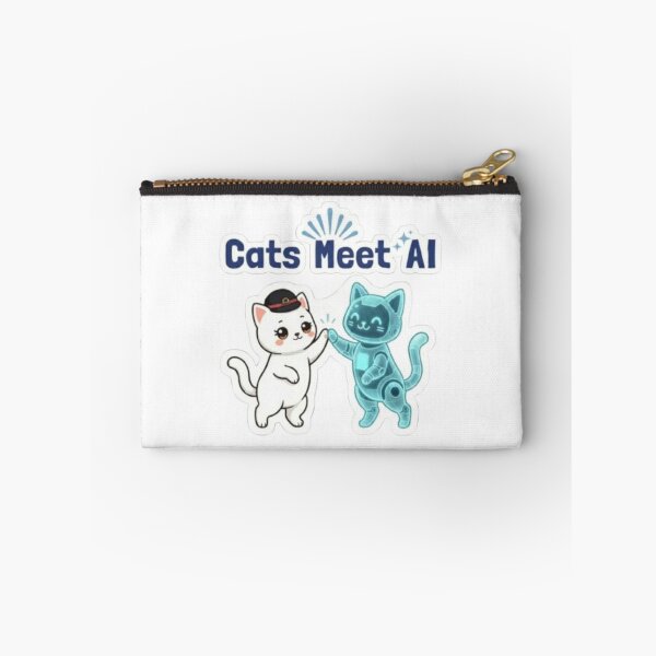 Item preview, Cats Meet AI Cute Cat & Robot High Five Vector designed and sold by PrintforDesign.