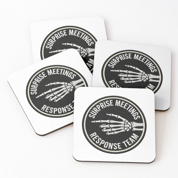 Item preview, Surprise Meetings Response Team Funny Office Sarcastic Work Quote Badge designed and sold by raedattia.