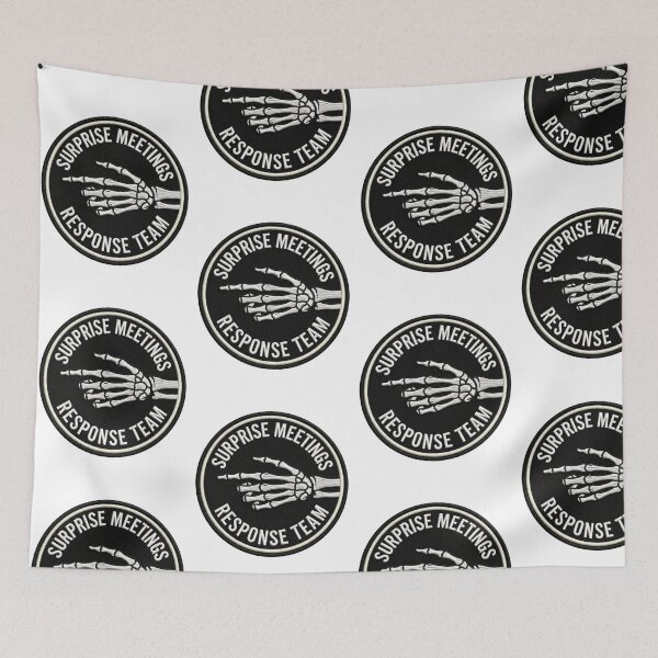 Item preview, Surprise Meetings Response Team Funny Office Sarcastic Work Quote Badge designed and sold by raedattia.