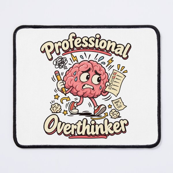 Item preview, Professional Overthinker Funny Brain Design designed and sold by Trendy-Artistry.