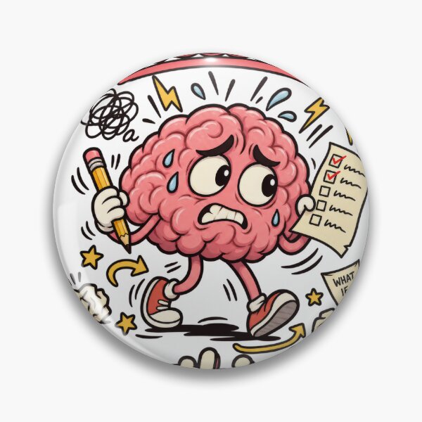 Item preview, Professional Overthinker Funny Brain Design designed and sold by Trendy-Artistry.