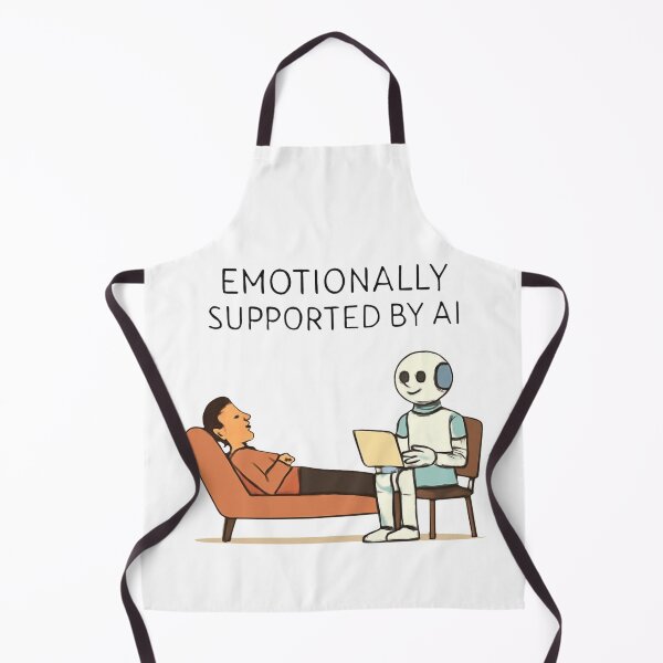 Item preview, Emotionally Supported by AI Funny Artificial Intelligence Design designed and sold by CharismaticMindArt.