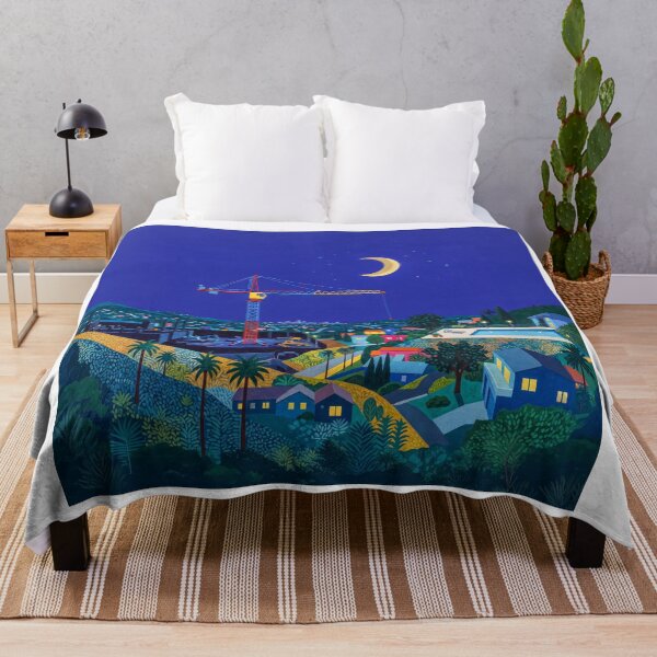 Artikelvorschau, Construction Crane A Crescent Moon Pop Art entworfen und verkauft von Home Decor Art.