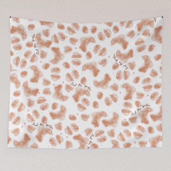 Item preview, bea's repeated paw print - orange designed and sold by Lanie B Meyer.