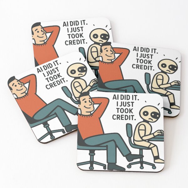 Item preview, AI Did It I Just Took Credit Funny AI Humor Design designed and sold by CharismaticMindArt.