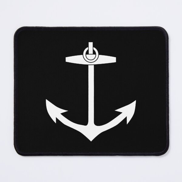 Item preview, White Nautical Anchor Silhouette Design designed and sold by pattern-archive.