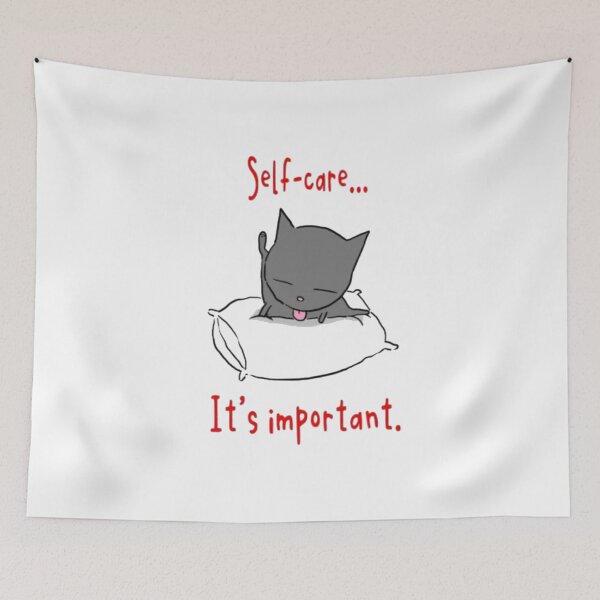 Item preview, Self Care Is Important Funny Cat designed and sold by roartusa.