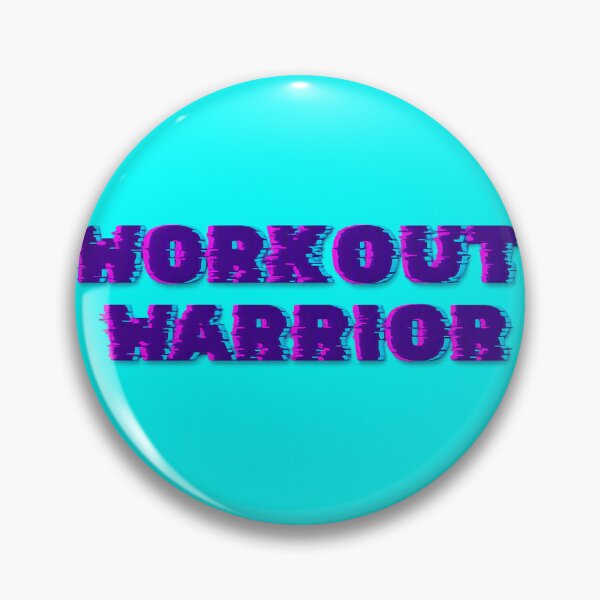 Artikelvorschau, Workout Warrior Glitch – Cyberpunk-Fitnessstudio-Motivationstypografie entworfen und verkauft von StrongEveryDayStore.