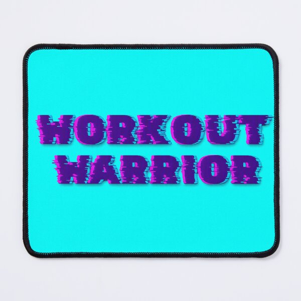 Item preview, Workout Warrior Glitch - Cyberpunk Gym Motivation Typography designed and sold by StrongEveryDayStore.