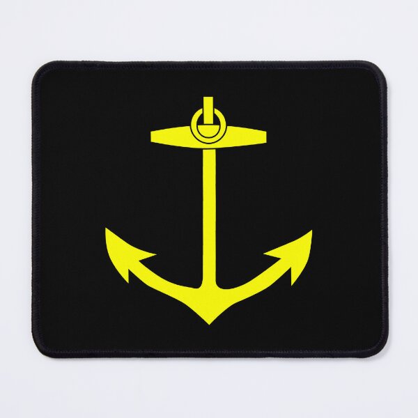 Item preview, Yellow Nautical Anchor Silhouette Design designed and sold by pattern-archive.