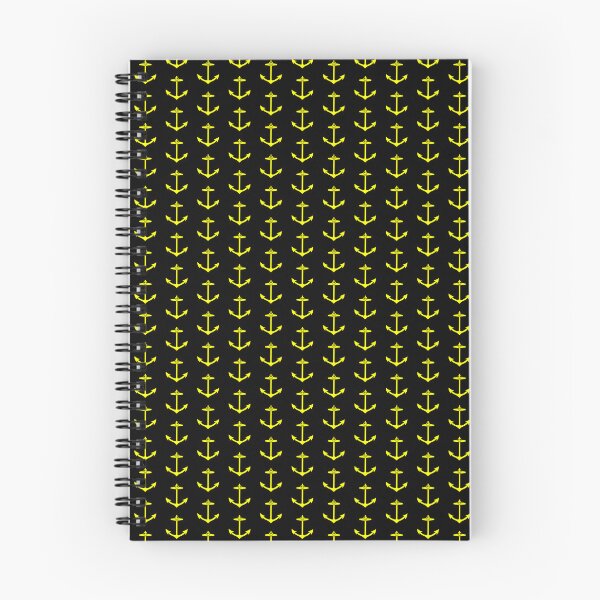 Artikelvorschau, Gelbes nautisches Anker-Silhouette-Design entworfen und verkauft von pattern-archive.