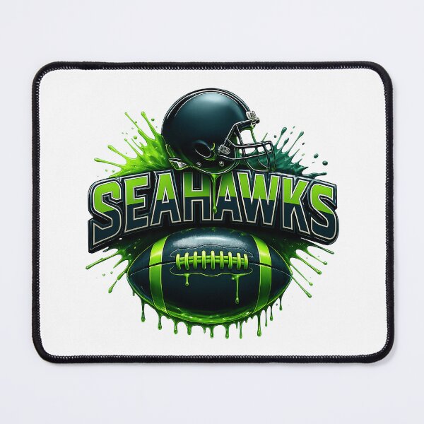 Item preview, Neon Green Seahawks Football Splash Helmet Design designed and sold by DavidSant59546.