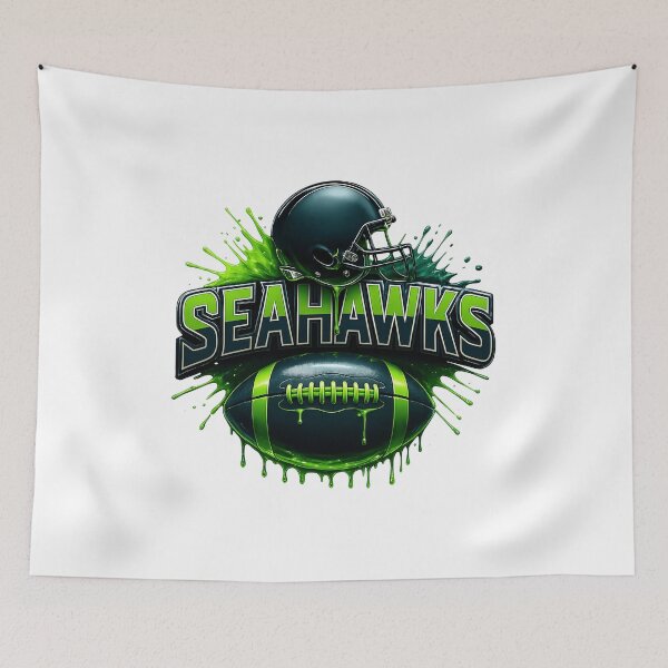 Item preview, Neon Green Seahawks Football Splash Helmet Design designed and sold by DavidSant59546.