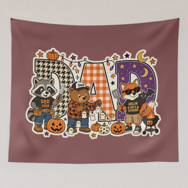 Item preview, Spooky Dad Letter Block Shirt | Halloween Porch Decorating Design designed and sold by MOCH- ART.