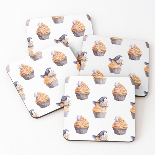 Item preview, Enchanting Halloween Cupcake Ghost Witch Hat Seamless Pattern Delight designed and sold by EL-Lebedenko.