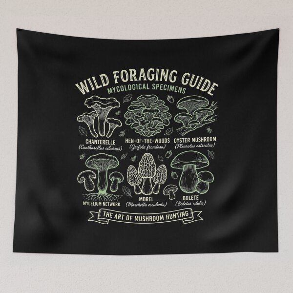 Item preview, Vintage Mushroom Identification Botanical Foraging T-Shirt designed and sold by KreatoLab.