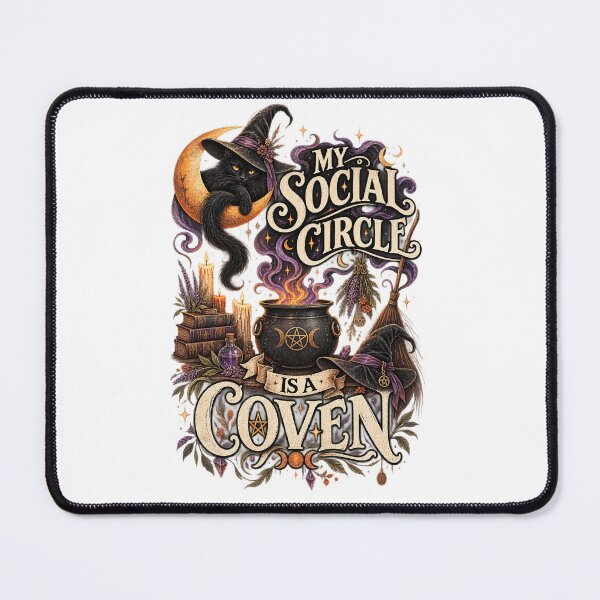 Item preview, My Social Circle Is A Coven, Funny Witch Coven Witchy Sisterhood Halloween Occult Lover Design designed and sold by Breisey.