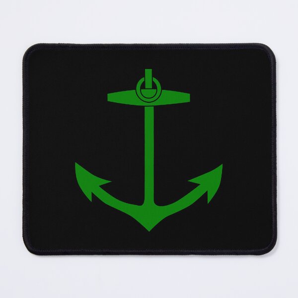 Item preview, Green Nautical Anchor Silhouette Design designed and sold by pattern-archive.