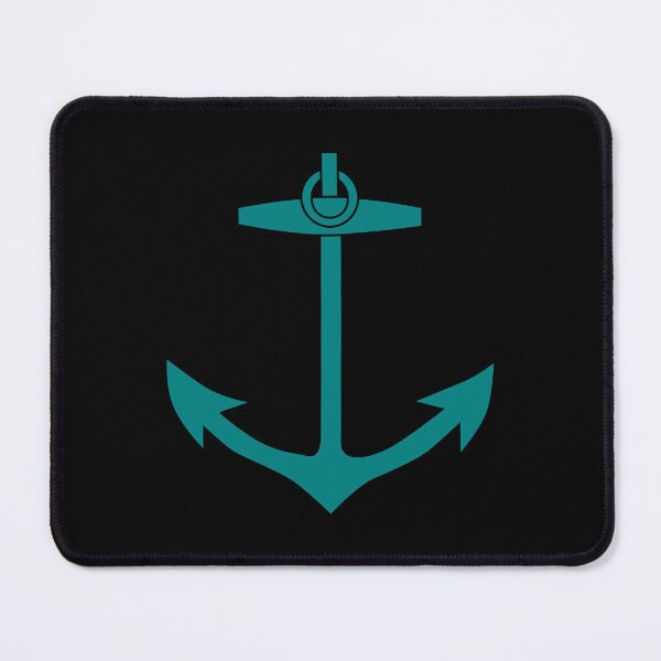 Item preview, Teal Nautical Anchor Silhouette Design designed and sold by pattern-archive.