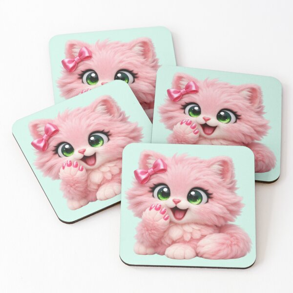 Item preview, Mimi Mew Cute Cat Manicure Kawaii Pink Kitty designed and sold by Lalala cute.